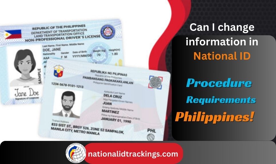 Can I change information in National ID?