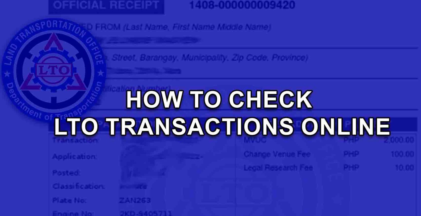 How to Check Your LTO Transactions Online